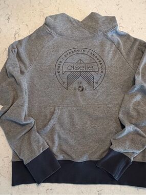 Oiselle Gray Crest Hoodie - Small